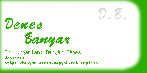 denes banyar business card
